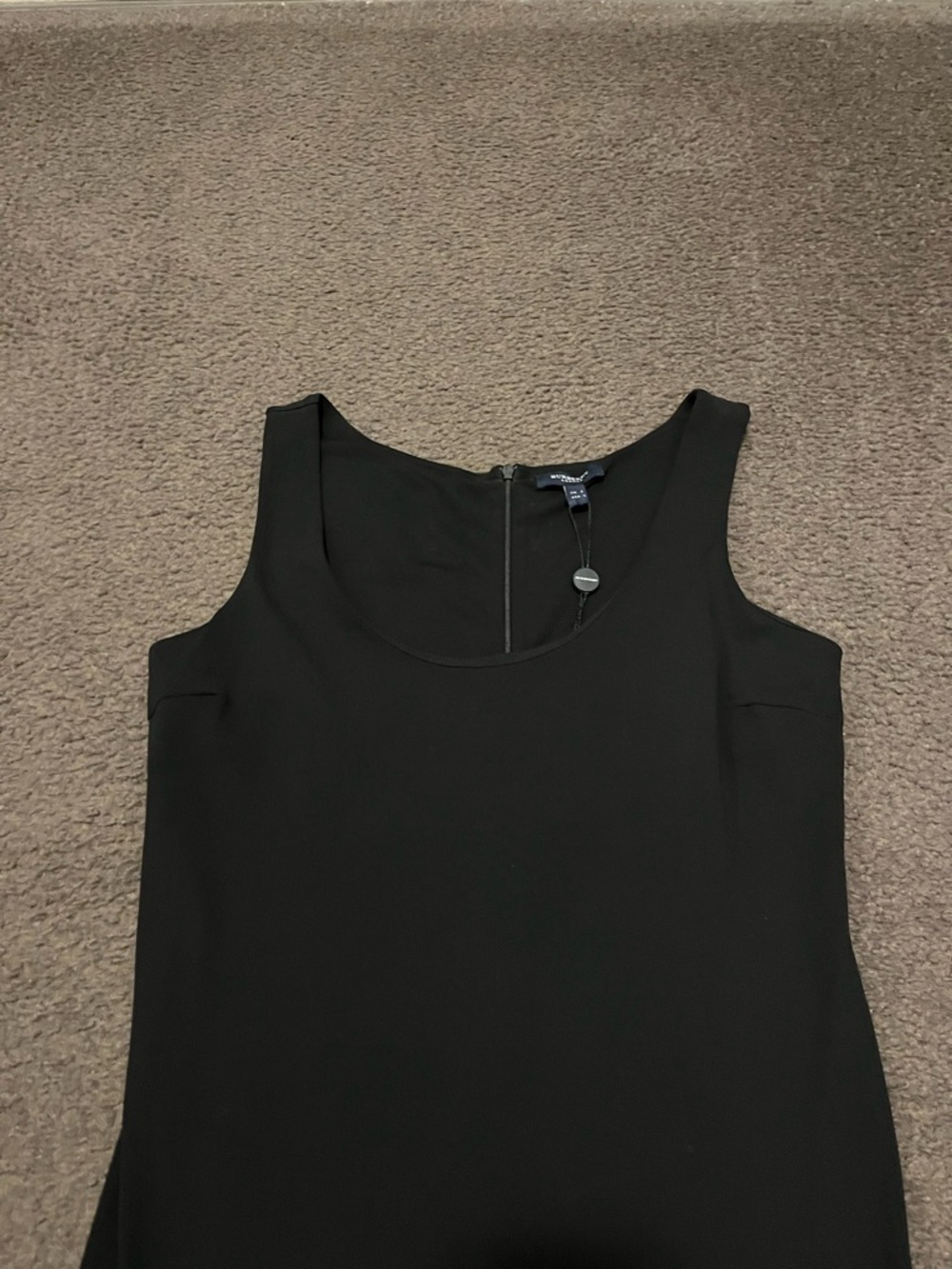 Burberry London Black Scoop Neck Midi Dress NWT - Picture 8 of 8
